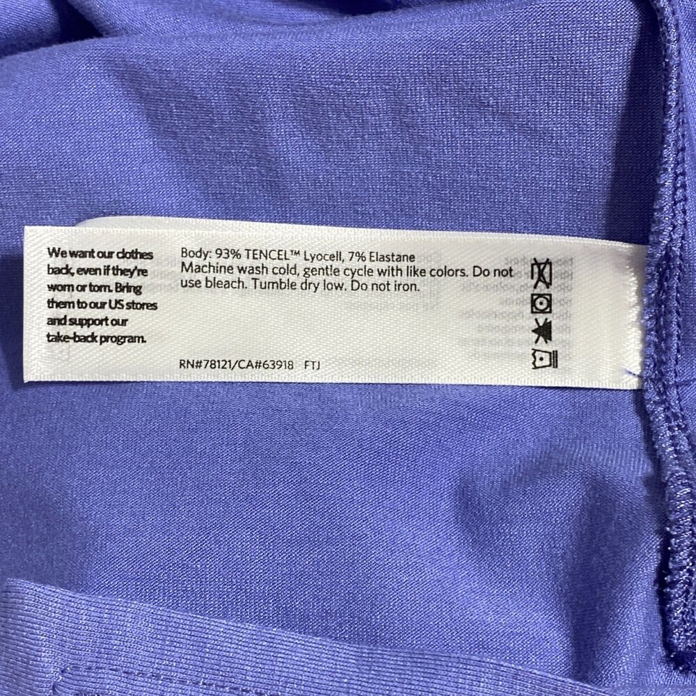 Eileen Fisher Shirt Women's S Raglan Sleeve Crewneck Purple Hydrangea Oversized - Picture 6 of 6